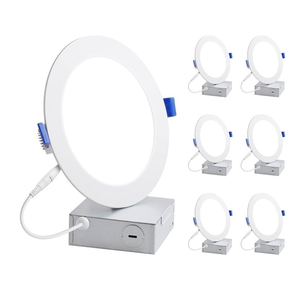 Lepro 6 Pack 6 Inch LED Recessed Ceiling Light 5000K Daylight Dimmable 12W 1050